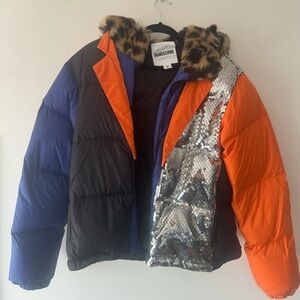 MOSCHINO X H&M Sequin mixed fabric down jacket